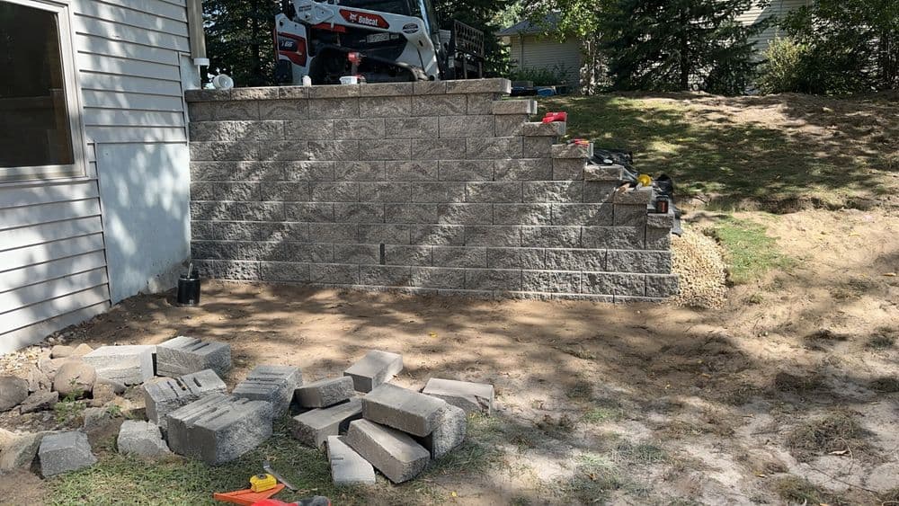 Gallery photos for Hillside Wall Build: Image #2